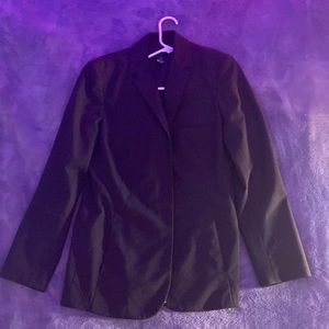 Plain Black Triple-Button Blazer